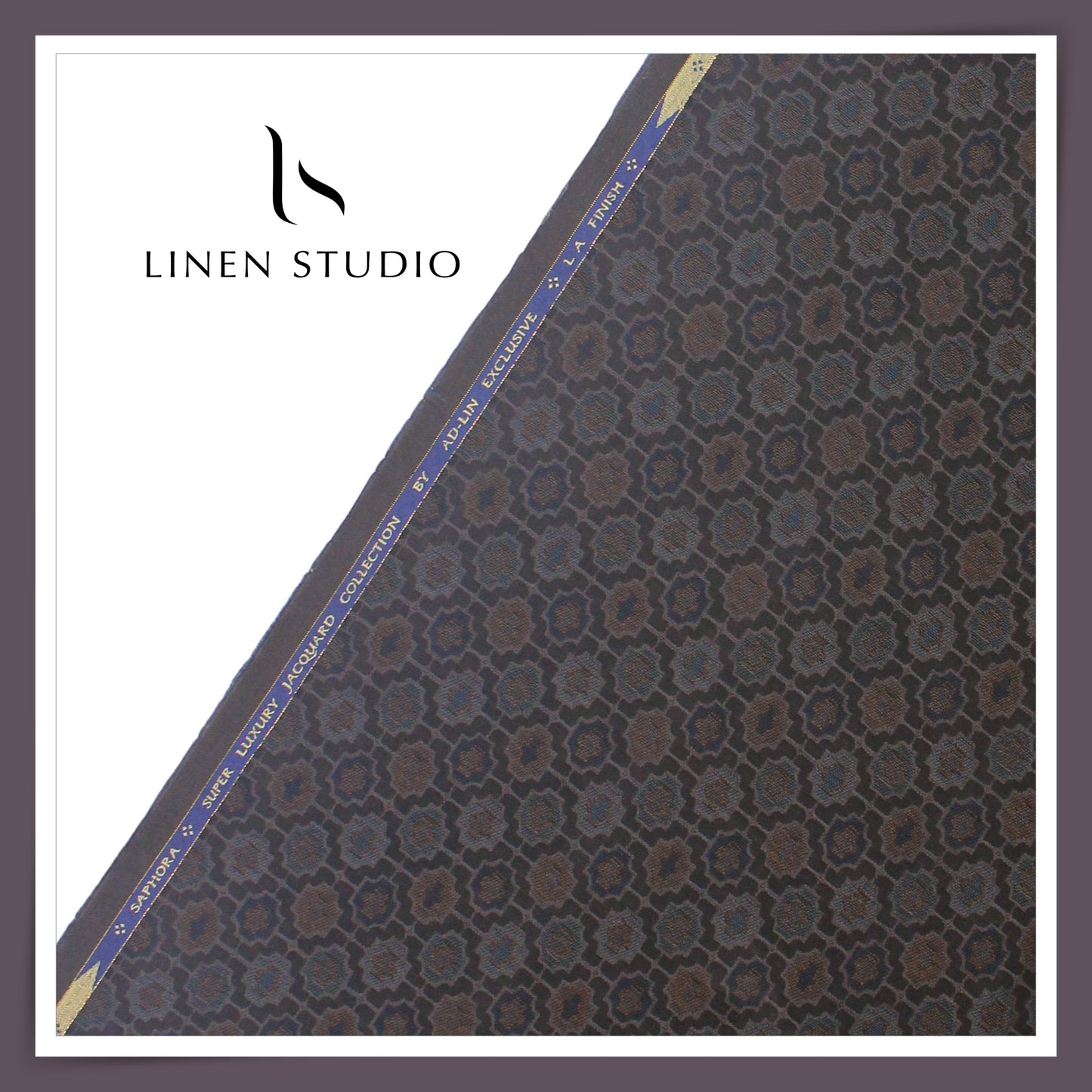REVERSIBLE Premium Giza Cotton LA Finished Jacquard Shirting - 05 (NEW) (Zoom In)