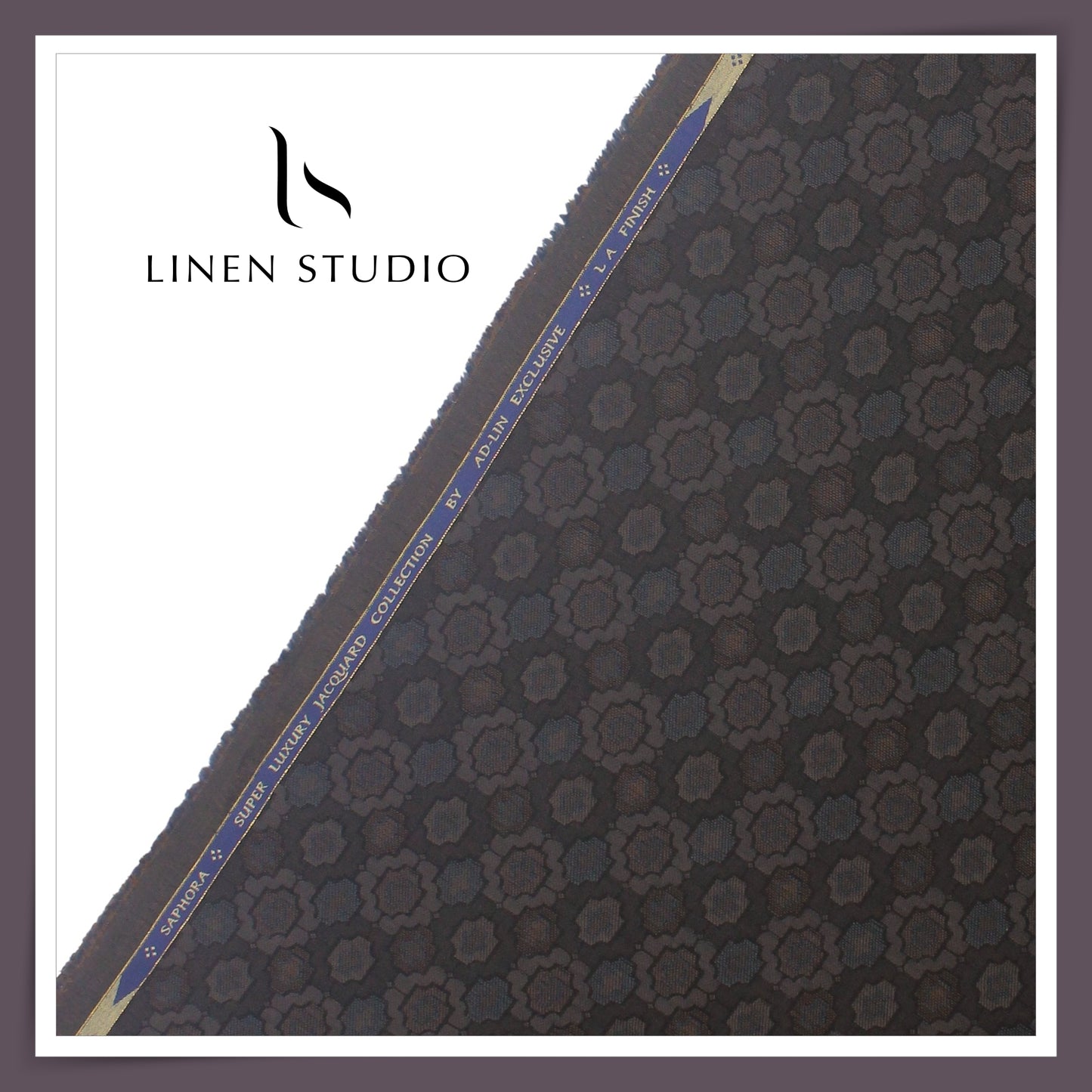 REVERSIBLE Premium Giza Cotton LA Finished Jacquard Shirting - 05 (NEW) (Zoom In)