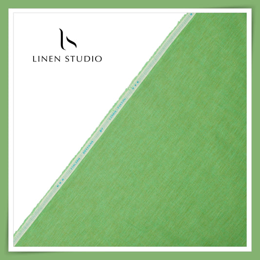 Fusion Fabric by Linen Fiesta, Cotton 70% & Linen 30% - Dim Green (NEW)