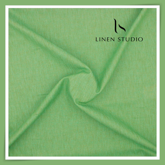 Fusion Fabric by Linen Fiesta, Cotton 70% & Linen 30% - Dim Green (NEW)