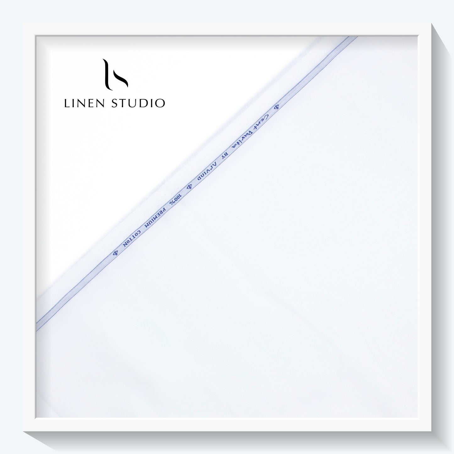 Arvind Army White - 100% Premium Cotton Shirting - Linen Studio
