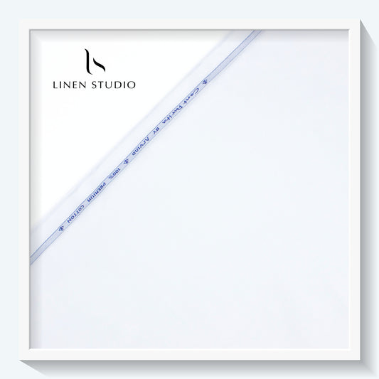 Arvind Major White - 100% Premium Cotton Shirting - Linen Studio