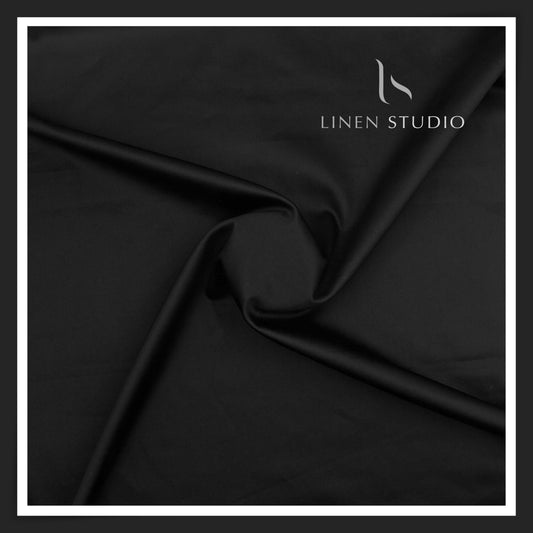 100% Giza Cotton Super Stretchable Fine Quality Shirting by Arvind - Black (NEW) (Fastest Selling)