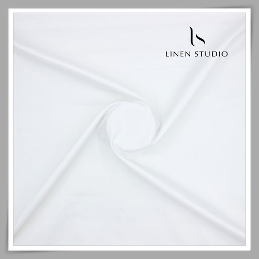 100% Giza Cotton Super Stretchable Fine Quality Shirting by Arvind - White (NEW) (Fastest Selling)