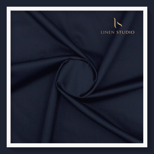 Icon Ashima 60's Satin Giza Cotton - Navy Blue