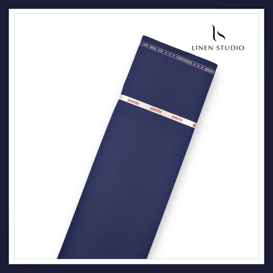 Raymond Expressions 100's Merino Wool Suiting - Blue Subtle Checks (NEW) (Last Few Mtrs)