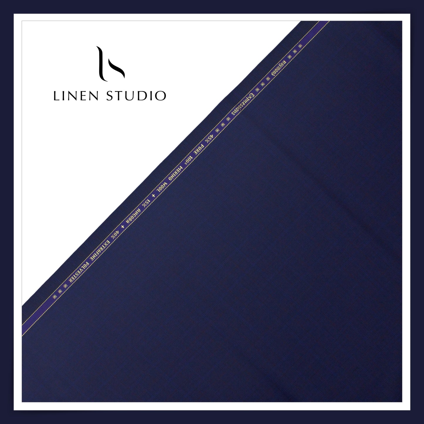 Raymond Expressions 100's Merino Wool Suiting - Blue Subtle Checks (NEW) (Last Few Mtrs)