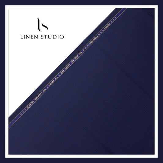 Raymond Expressions 100's Merino Wool Suiting - Blue Subtle Checks (NEW) (Last Few Mtrs)