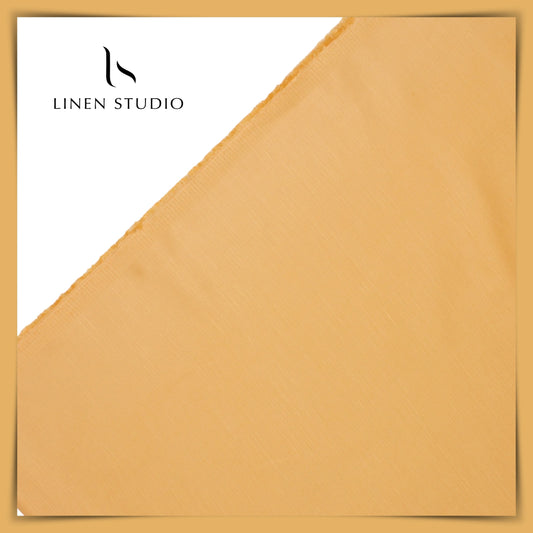 Burgoyne Linen Cotton Viscose Shirting - Shiny Orange Peel (65% SALE) - Linen Studio