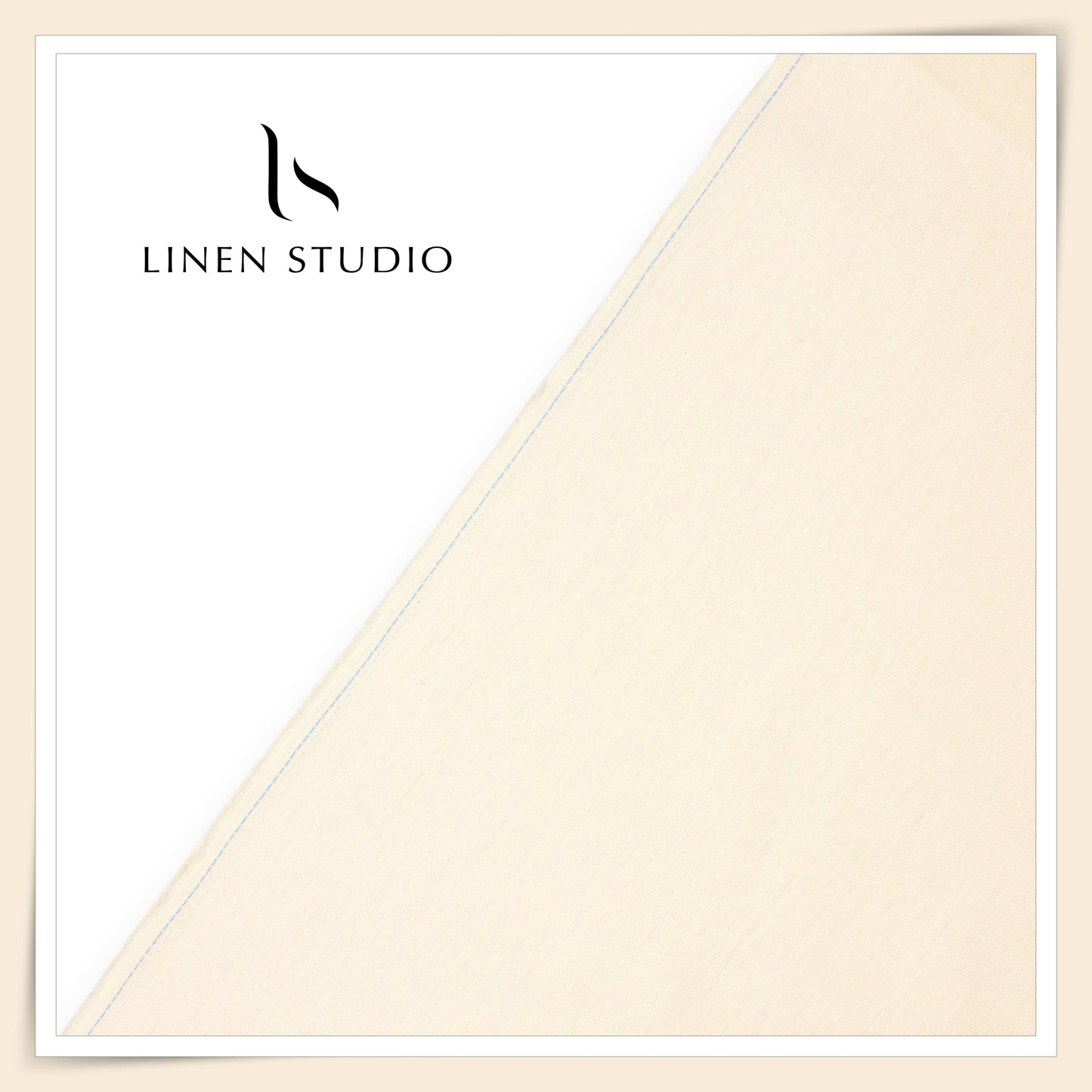 Linen Club 25 Lea Heavy Knitted Pure Linen Suiting W/O SEL - Cream (30% SALE) (NEW) (Zoom In)