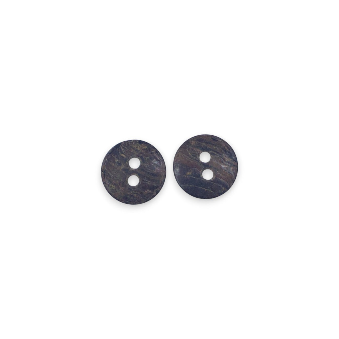 Round Rimless 2 Hole Mother Of Pearl Fancy Shirt Buttons With Brown Undertone (NEW)