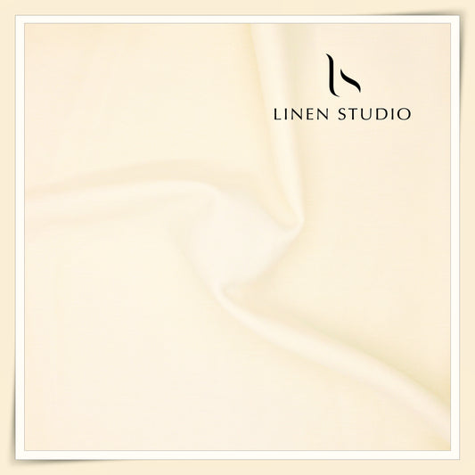 Linen Club 25 Lea Heavy Knitted Pure Linen Suiting W/O SEL - Cream (30% SALE) (NEW) (Zoom In)