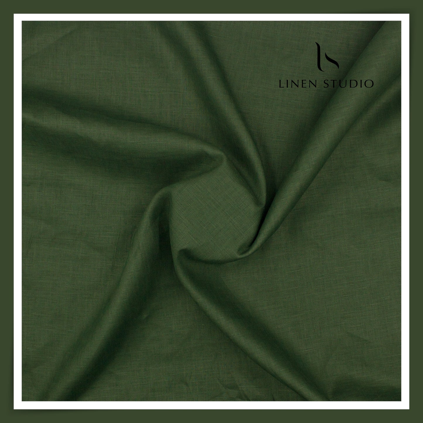 Linen Studio 60 Lea Pure Linen Shirting - Lunar Green (50% SALE) (NEW)