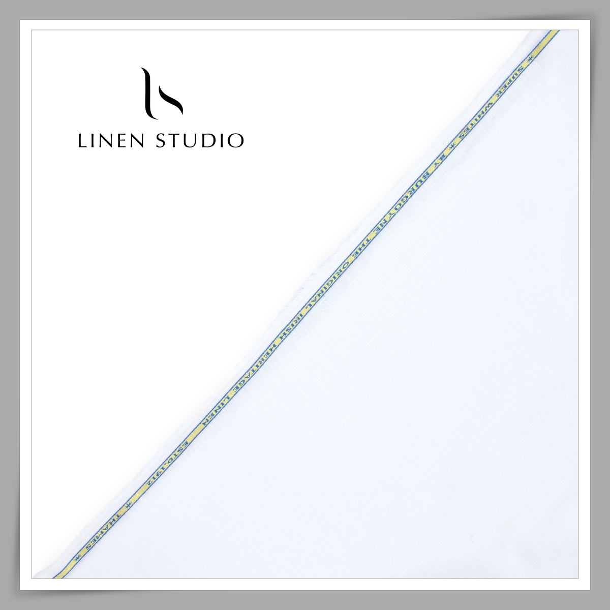 Burgoyne Pure Linen 60 Lea Shirting - Super White (NEW)