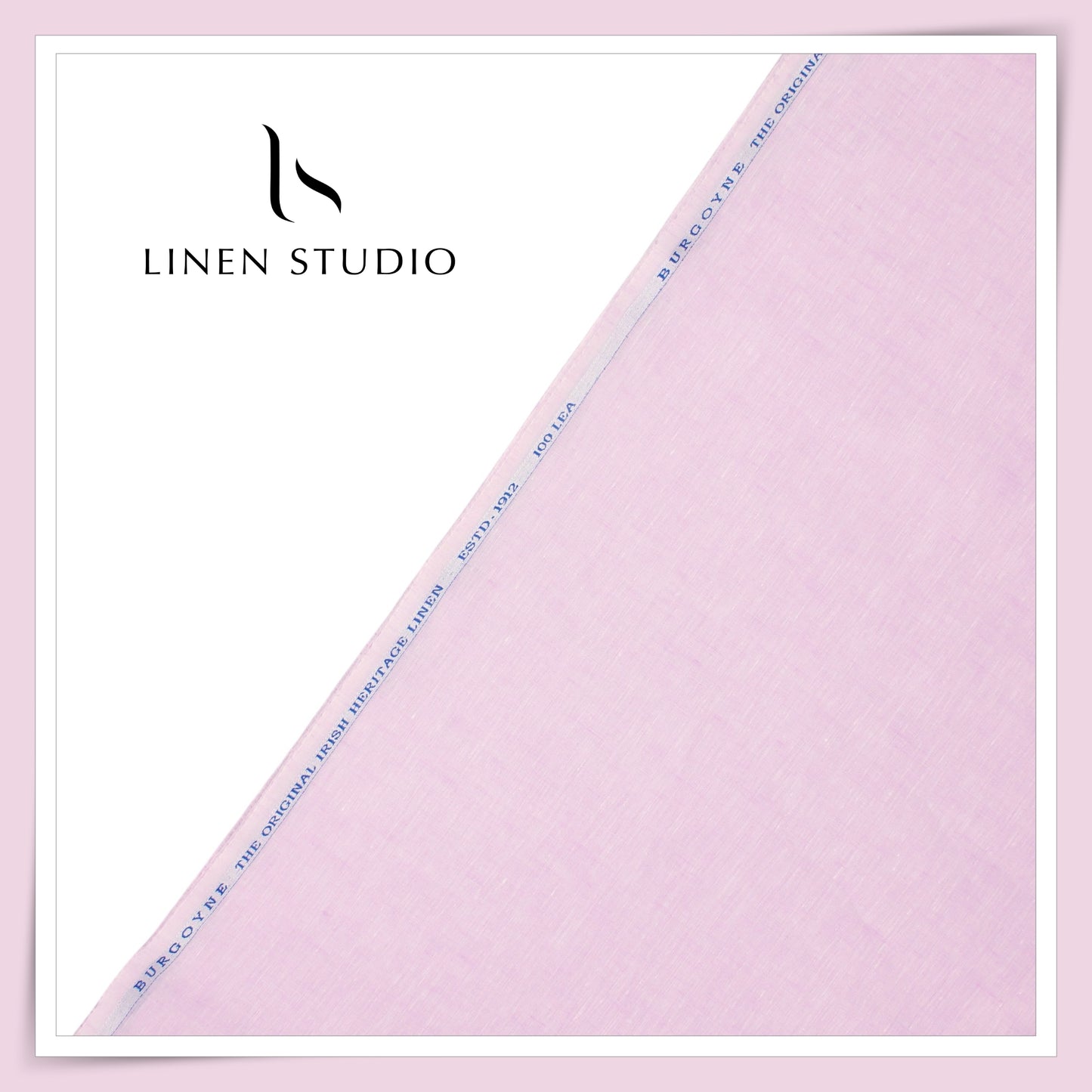 100 LEA PREMIUM Linen Plain Shirting by Burgoyne - Classic Rose (NEW)