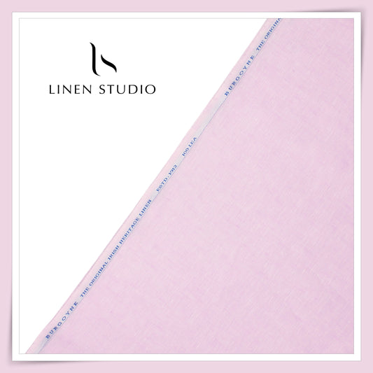 100 LEA PREMIUM Linen Plain Shirting by Burgoyne - Classic Rose (NEW)