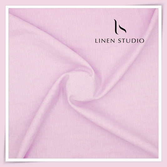 100 LEA PREMIUM Linen Plain Shirting by Burgoyne - Classic Rose (NEW)