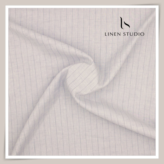 Burgoyne Exclusive 100 Lea Linen Premium Shirting - Sober Stripes (NEW)