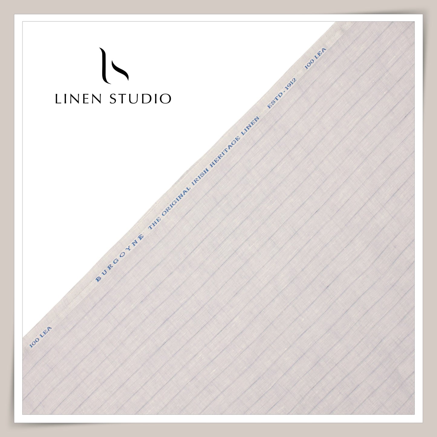 Burgoyne Exclusive 100 Lea Linen Premium Shirting - Sober Stripes (NEW)