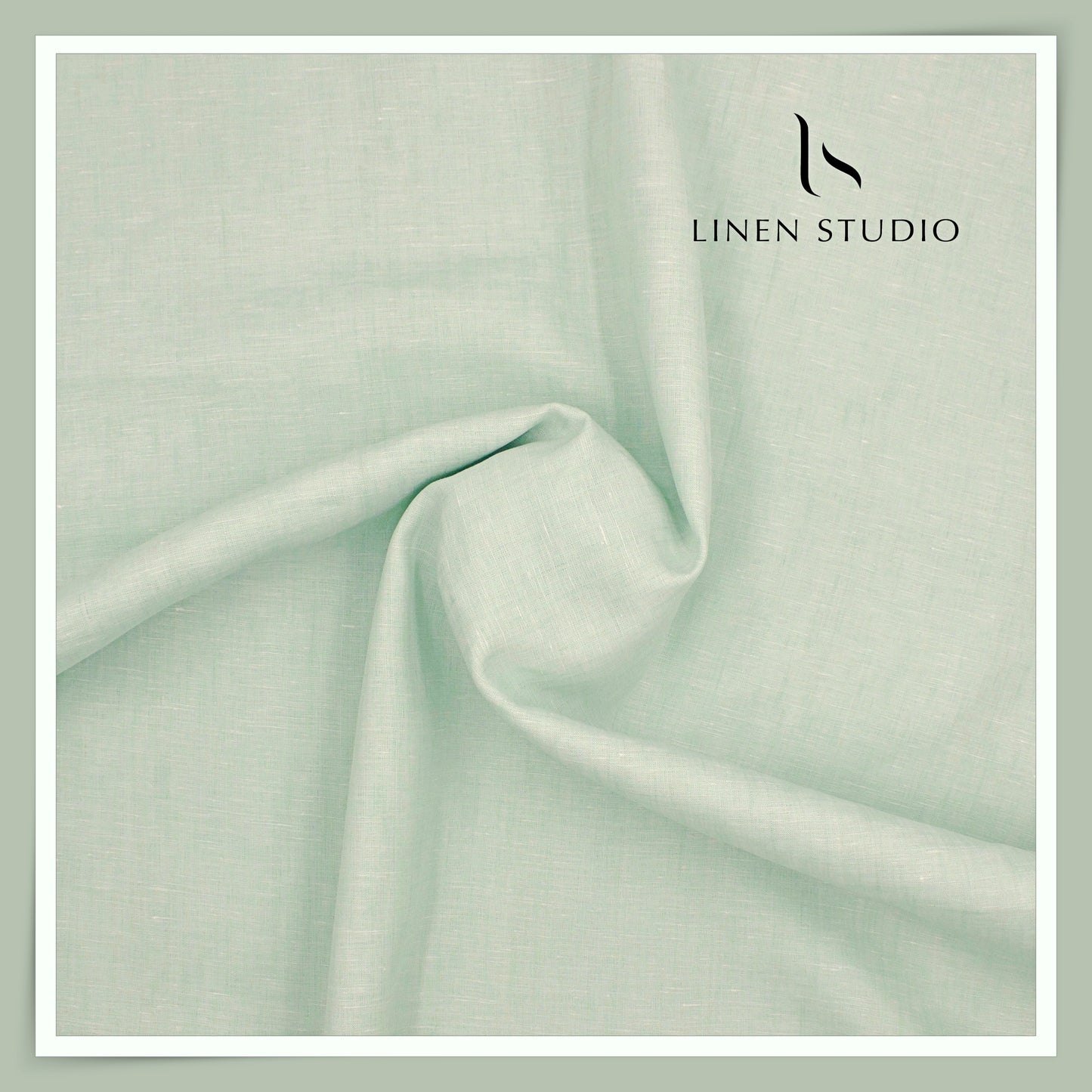 Burgoyne Exclusive 100 Lea Linen Premium Shirting - Pastel Green (NEW)