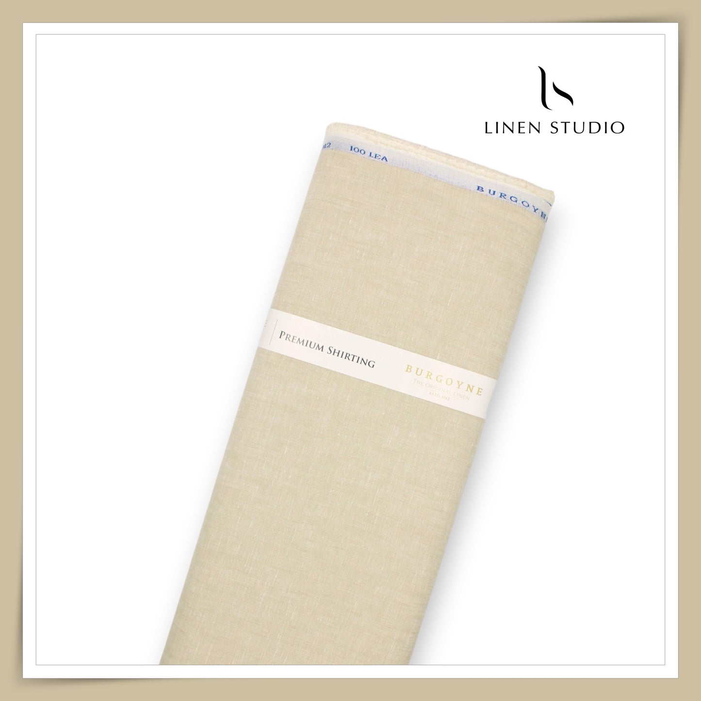 100 LEA PREMIUM Linen Plain Shirting by Burgoyne - Mellow Yellow (NEW)