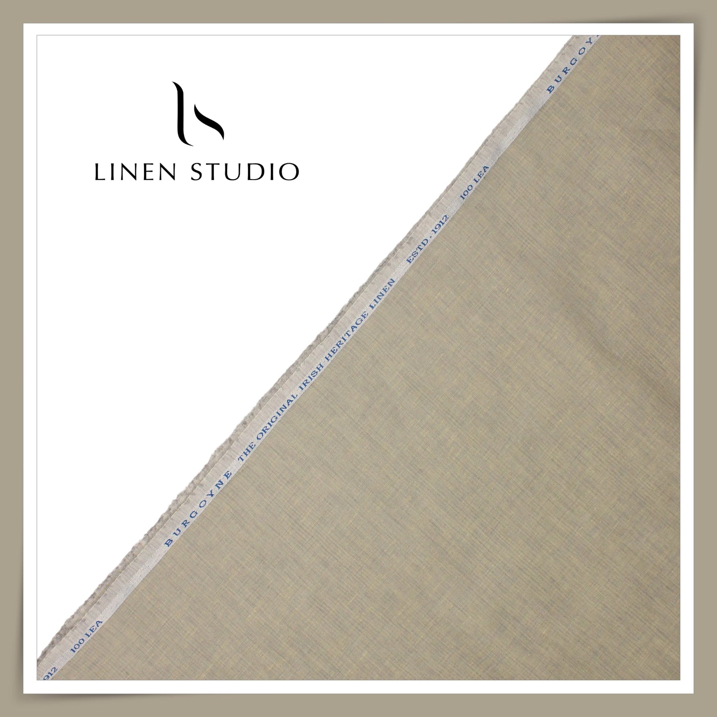100 LEA PREMIUM Linen Plain Shirting by Burgoyne - Golden Brown (NEW)