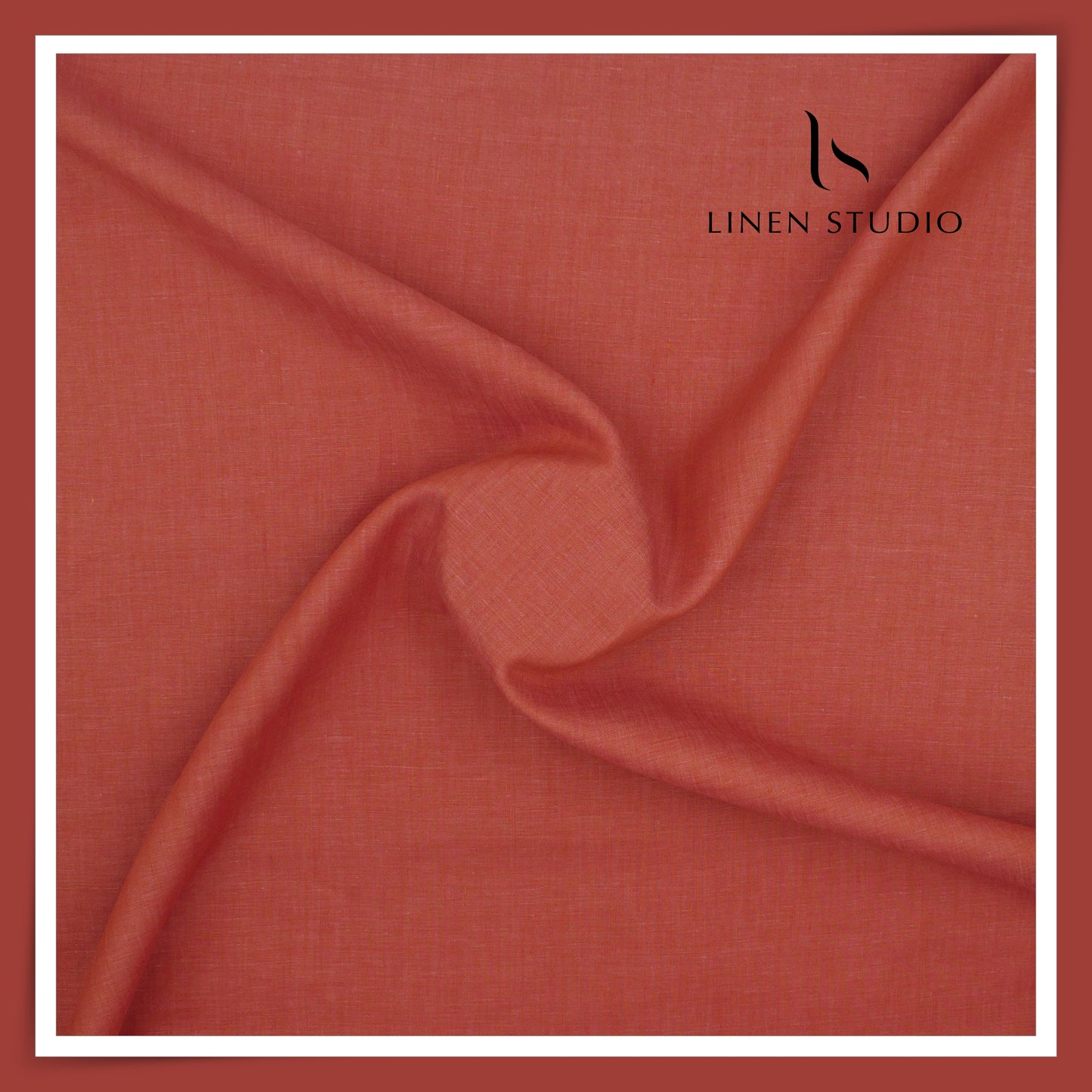 Burgoyne Exclusive 100 Lea Linen Premium Shirting - Rustic Terracotta (NEW)