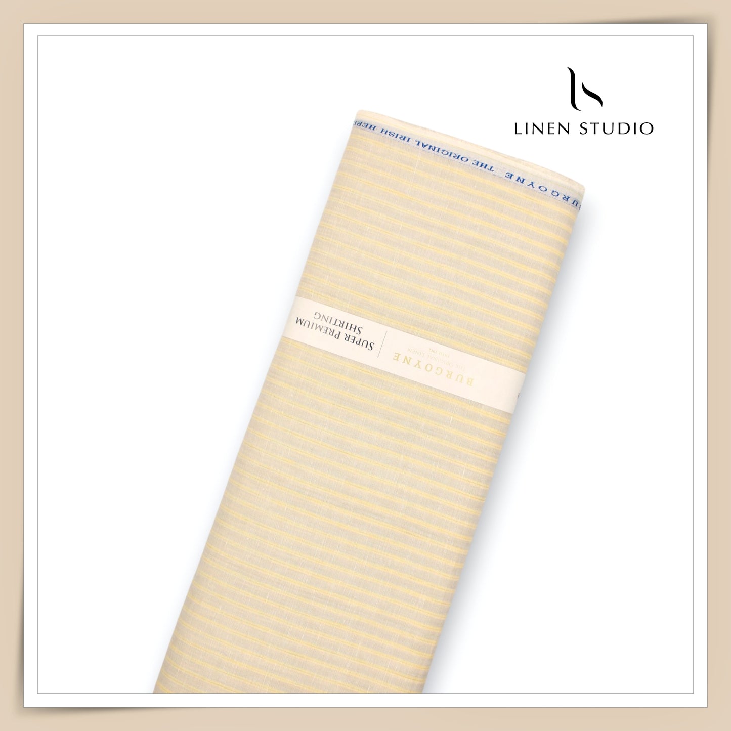 Burgoyne Exclusive 100 Lea Linen Premium Shirting - Elegant Stripes (NEW)