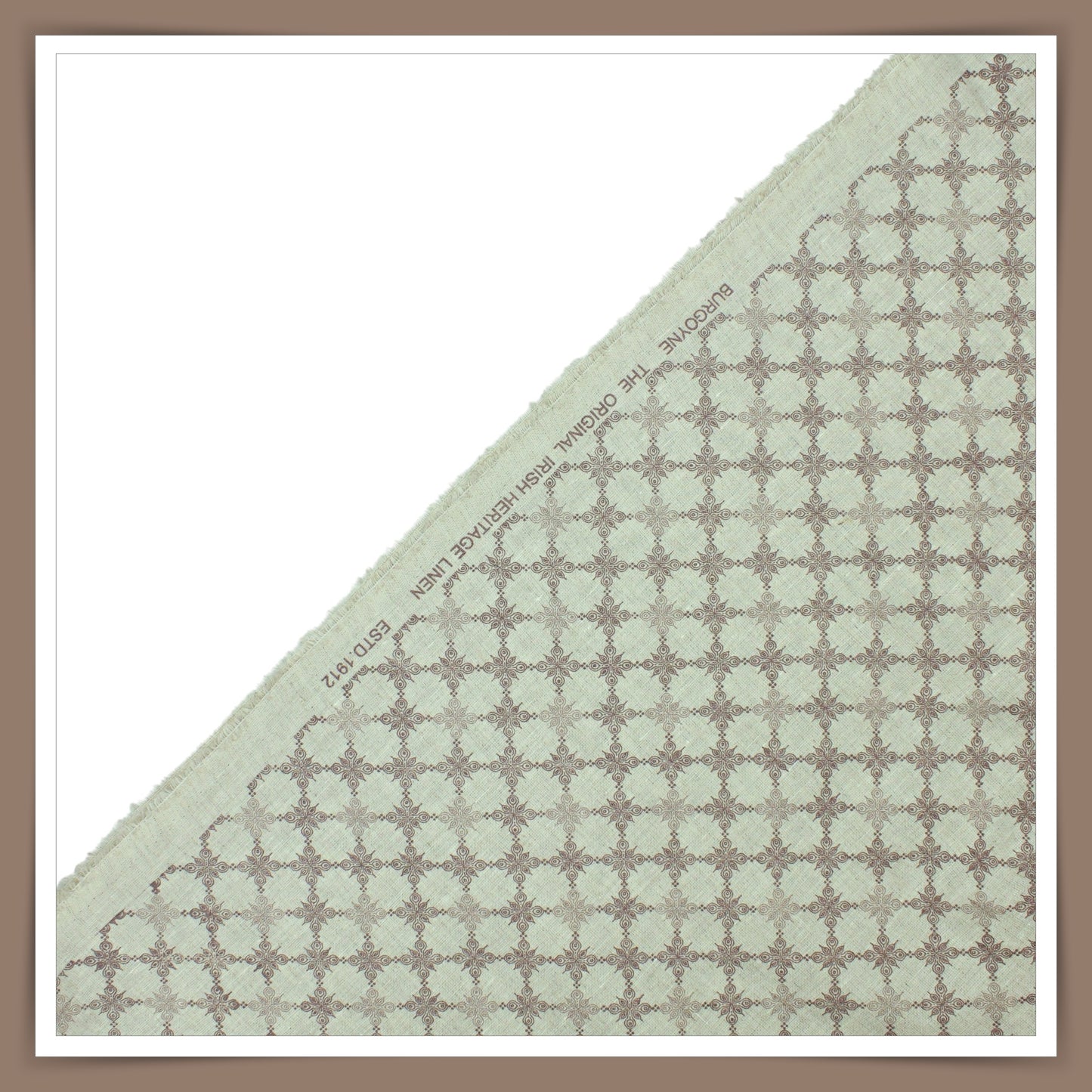 60 Lea Printed Linen Shirting by Burgoyne - Pastel Green Print (NEW)