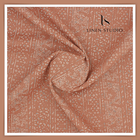 60 Lea Printed Linen Shirting by Burgoyne - Antique Brass