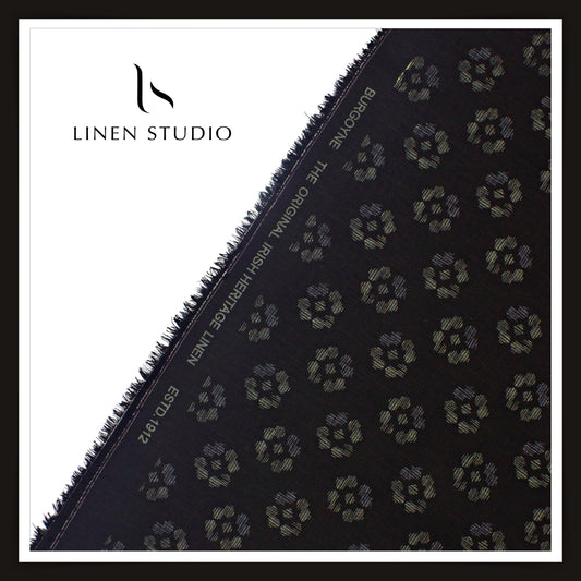 60 Lea Printed Linen Shirting by Burgoyne - Krushnapuspam