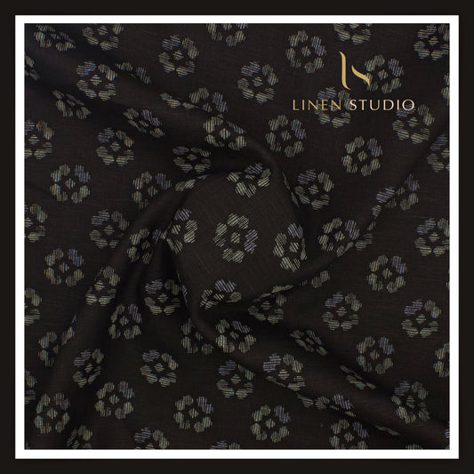 60 Lea Printed Linen Shirting by Burgoyne - Krushnapuspam
