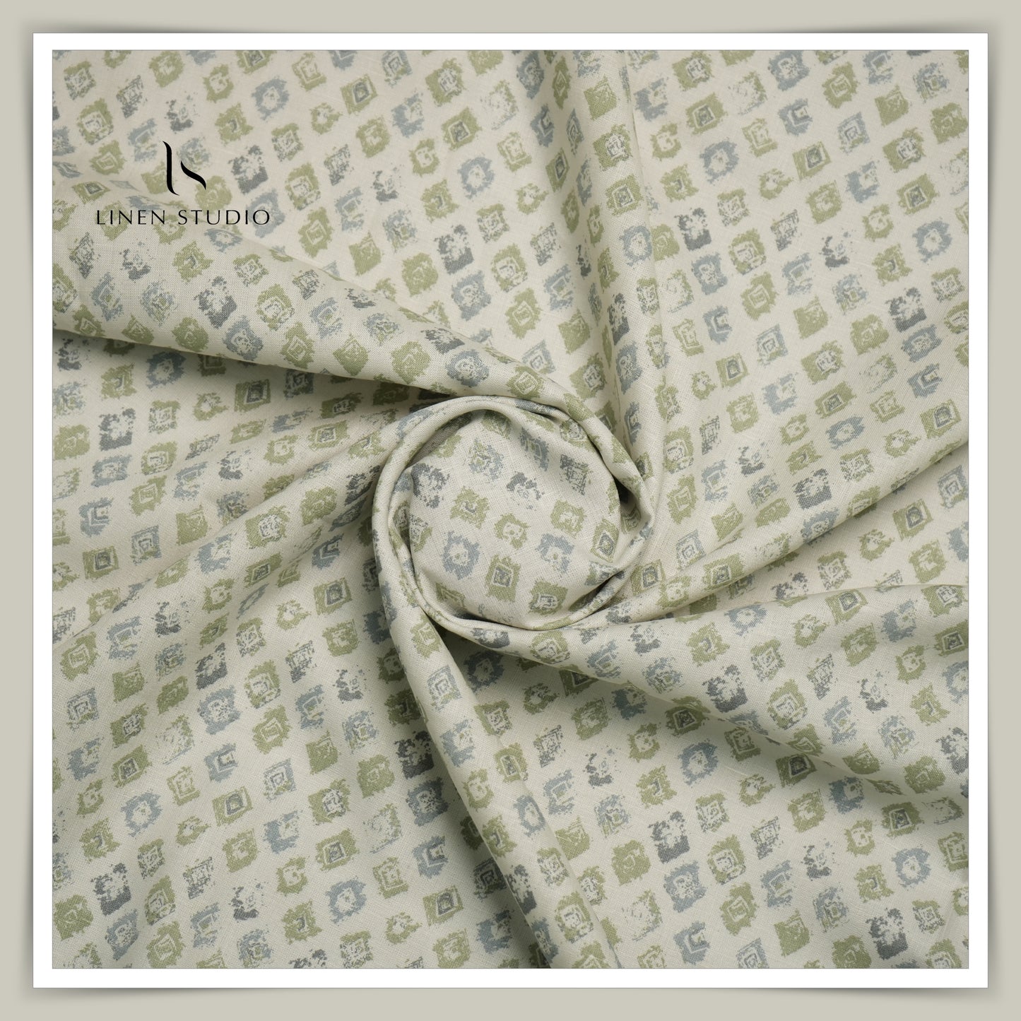 Burgoyne 70 Lea Premium Linen Digital Print - Amurt Mudran - Linen Studio