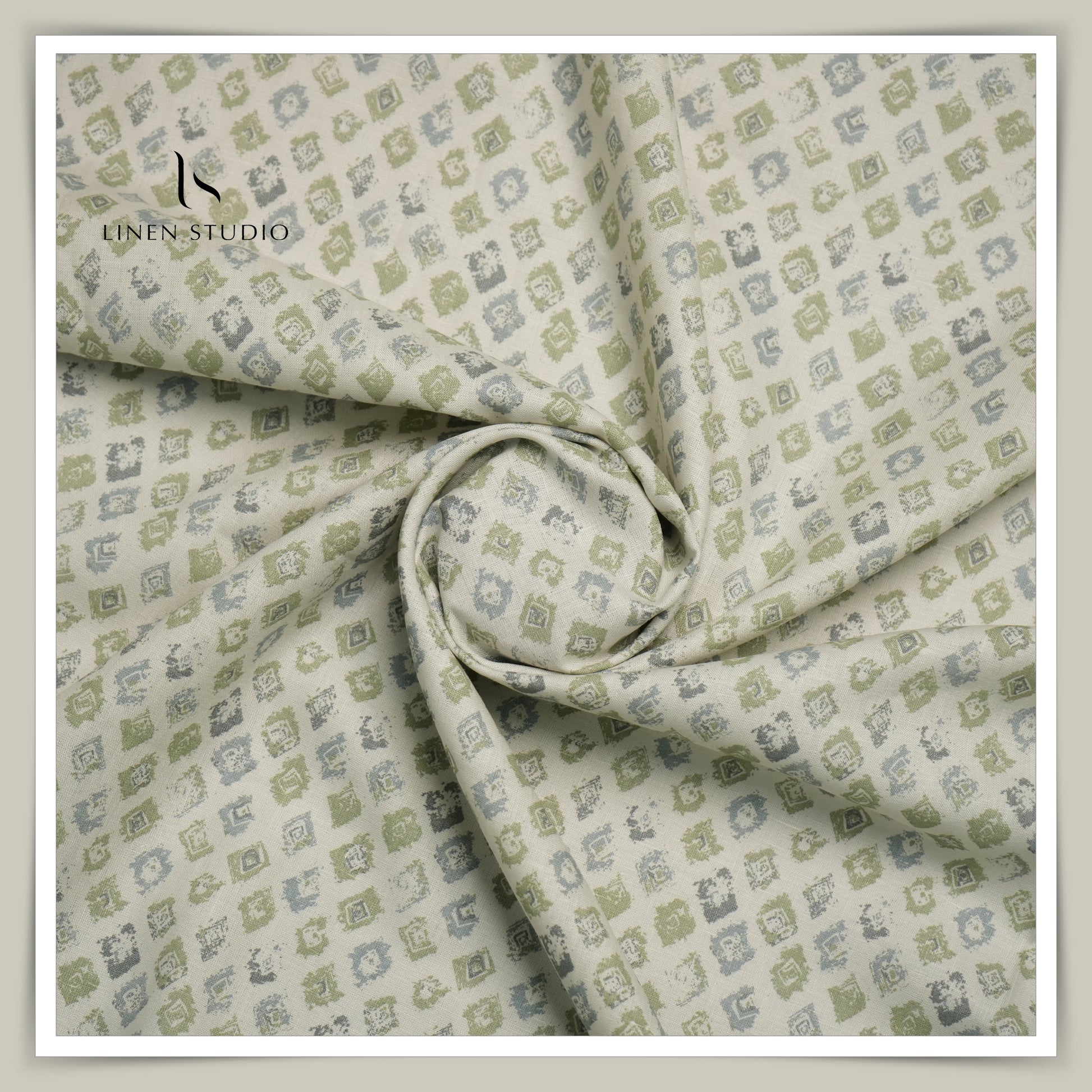 Burgoyne 70 Lea Premium Linen Digital Print - Amurt Mudran - Linen Studio