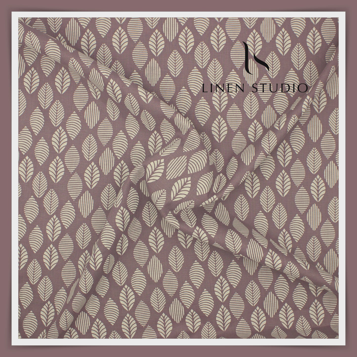 60 Lea Pure Linen Printed Shirting by Burgoyne Ireland -  Spicy Opium (NEW)