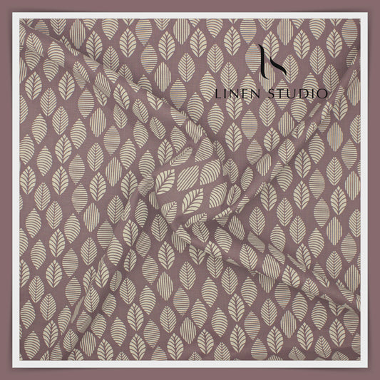 60 Lea Pure Linen Printed Shirting by Burgoyne Ireland -  Spicy Opium (NEW)