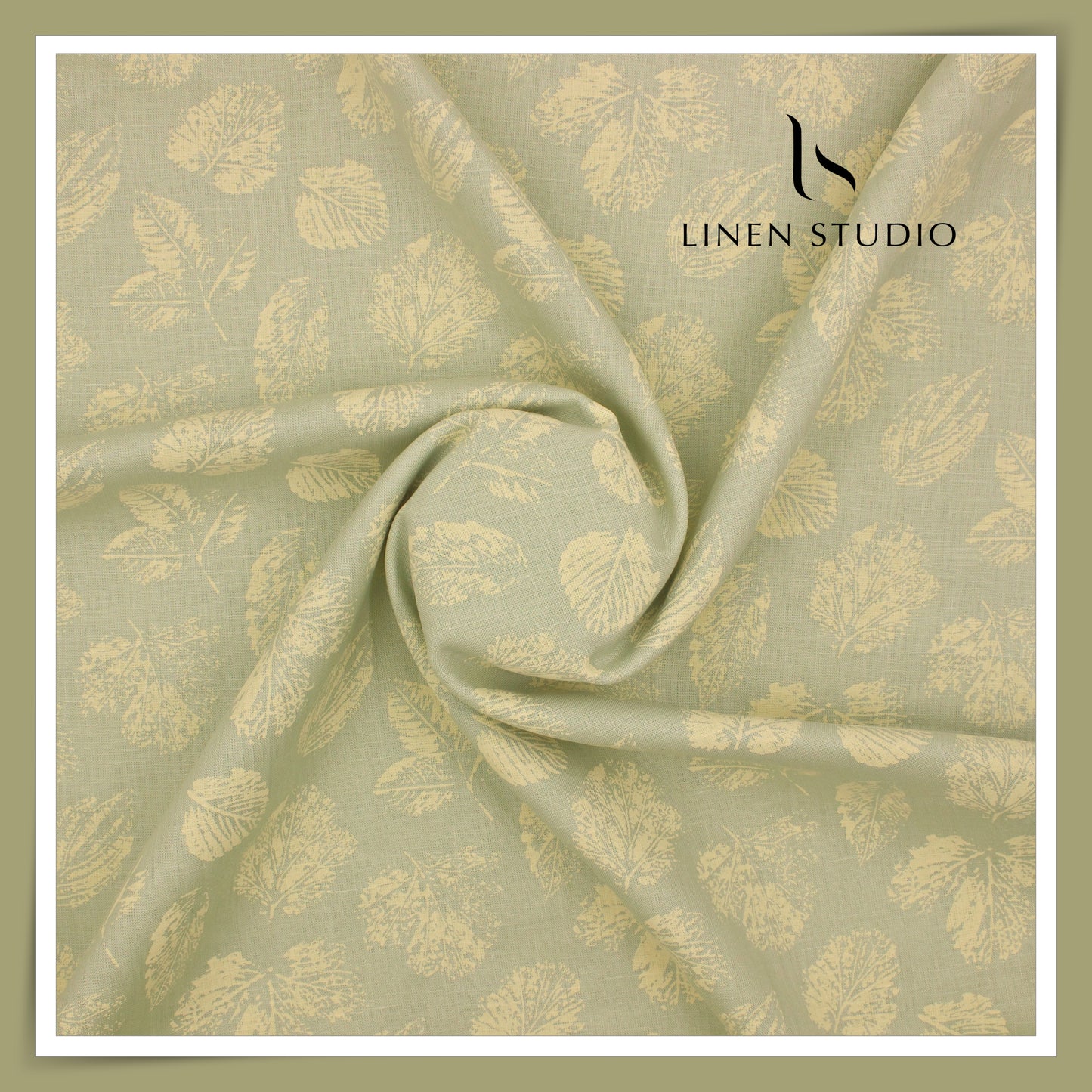 Burgoyne 60 Lea Premium Linen Printed Shirting -  Leaf Designs (NEW) (Highest Selling)