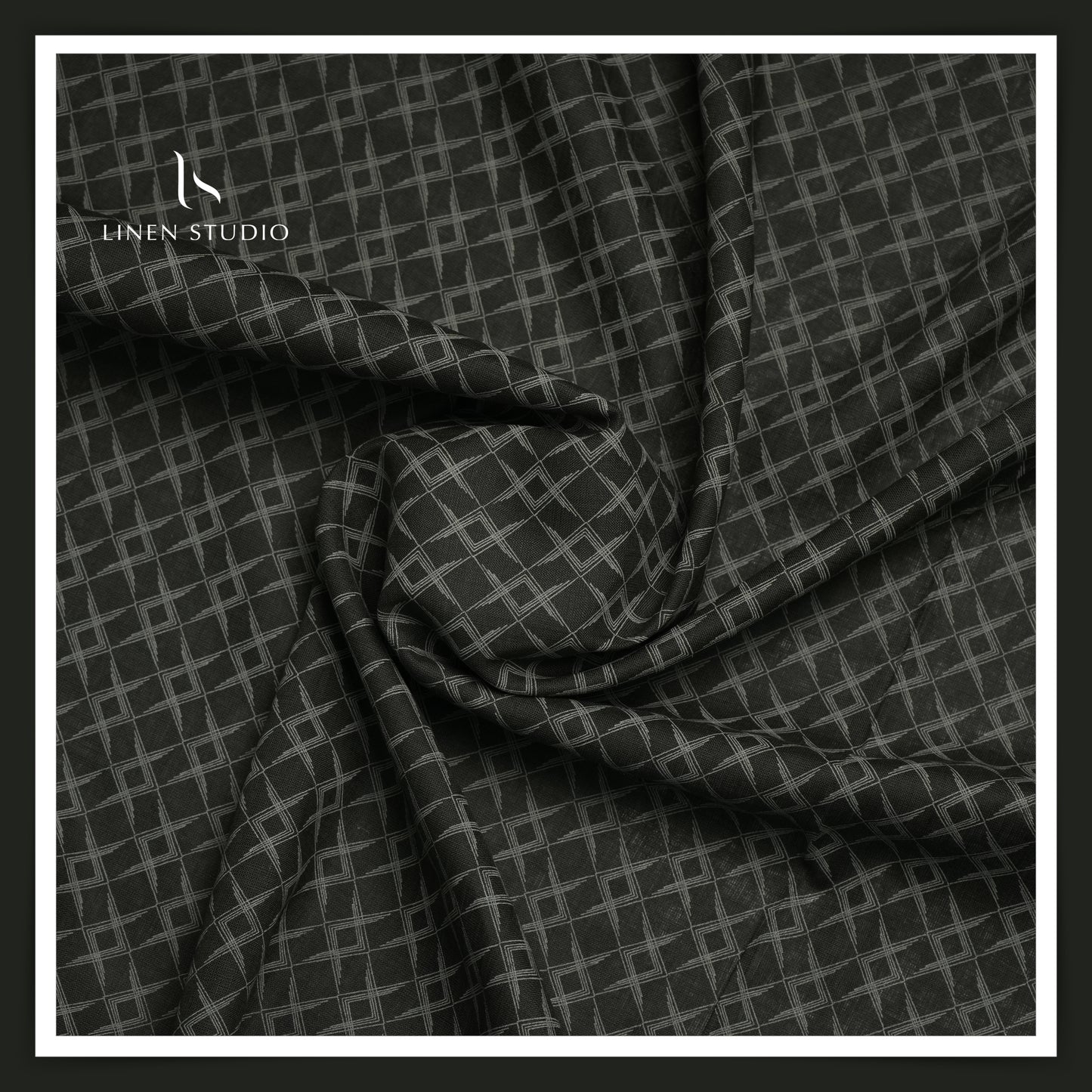 Burgoyne 70 Lea Premium Linen Digital Print - Bahubanah Harit - Linen Studio