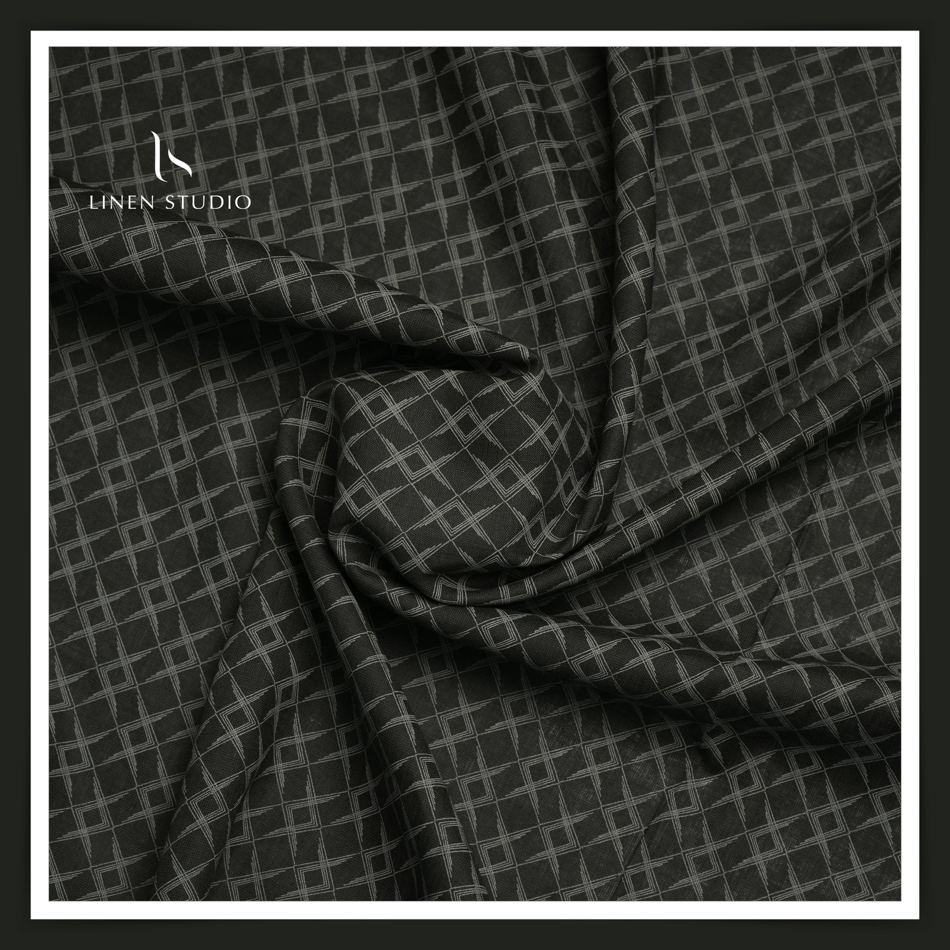 Burgoyne 70 Lea Premium Linen Digital Print - Bahubanah Harit - Linen Studio