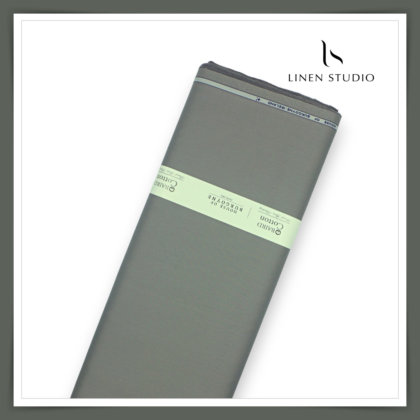 100% Giza Cotton Shirting by Burgoyne Ireland - Smokey Grey (NEW)