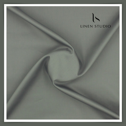 100% Giza Cotton Shirting by Burgoyne Ireland - Smokey Grey (NEW)