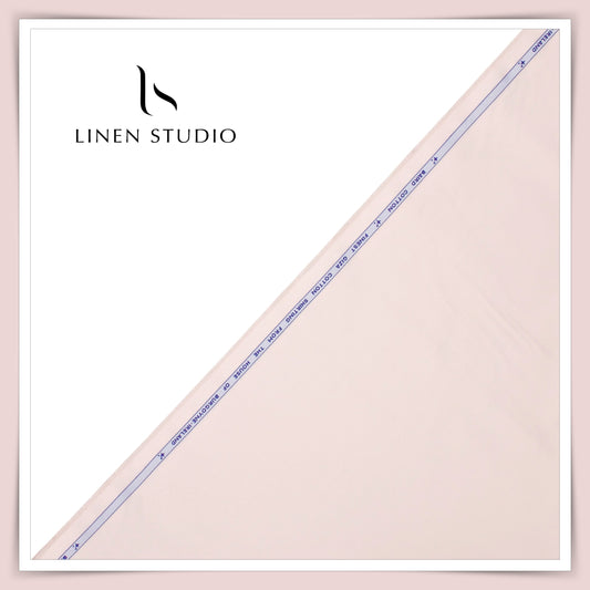 100% Giza Cotton Shirting by Burgoyne Ireland - Pastel Pink (NEW)
