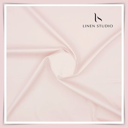 100% Giza Cotton Shirting by Burgoyne Ireland - Pastel Pink (NEW)