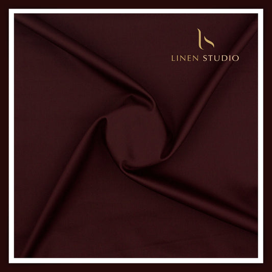 100% Giza Cotton Shirting by Burgoyne Ireland - Dark Sienna (NEW)