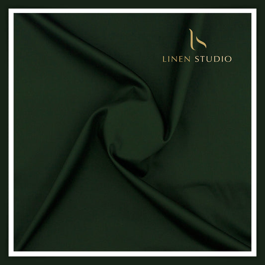 100% Giza Cotton Shirting by Burgoyne Ireland - Seaweed Green (NEW)