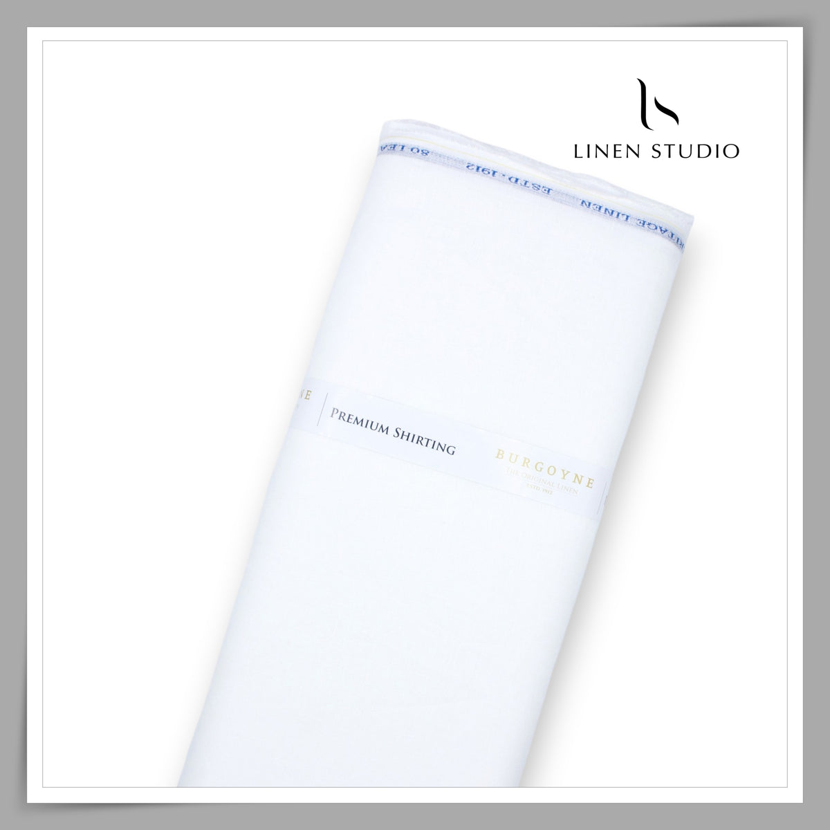 80 Lea Pure Linen Shirting by Burgoyne - White (NEW) (Limited Stock)