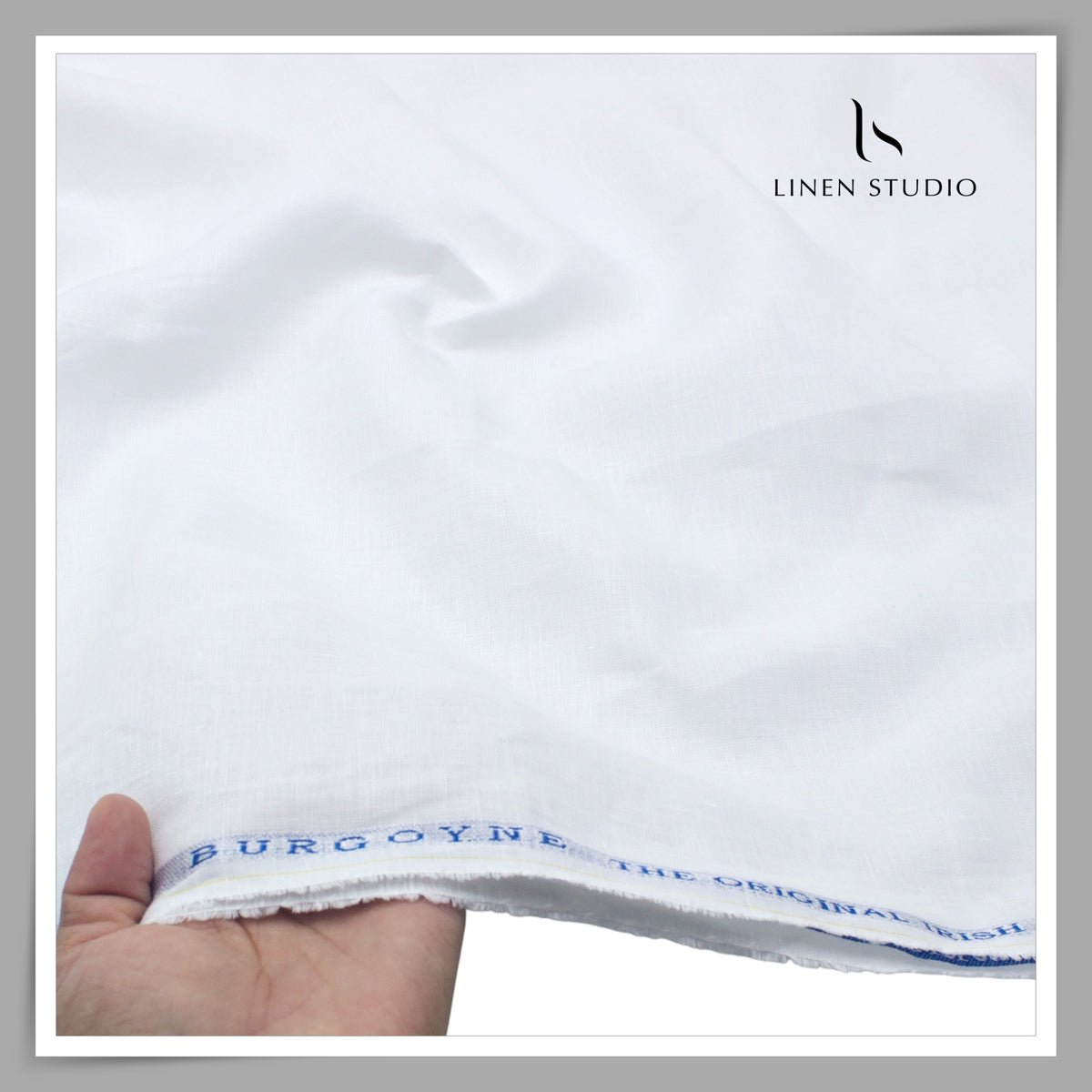 80 Lea Pure Linen Shirting by Burgoyne - White (NEW) (Limited Stock)