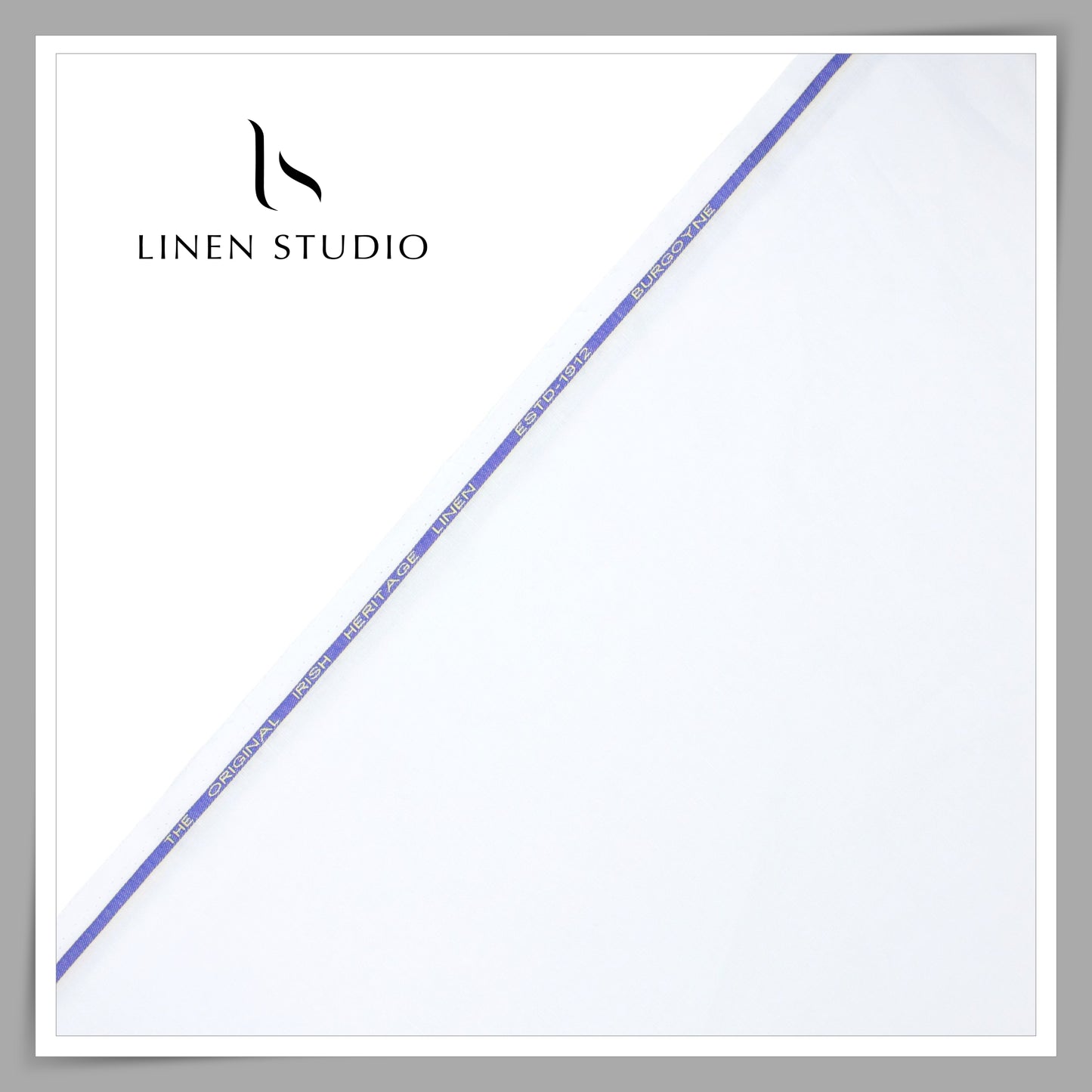 70% Cotton 30% Linen SCENTED Shirting by Burgoyne - Bright White (NEW)