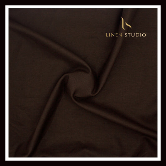 Burgoyne Premium Linen 70 Lea Shirting - Eclipse Brown (NEW)