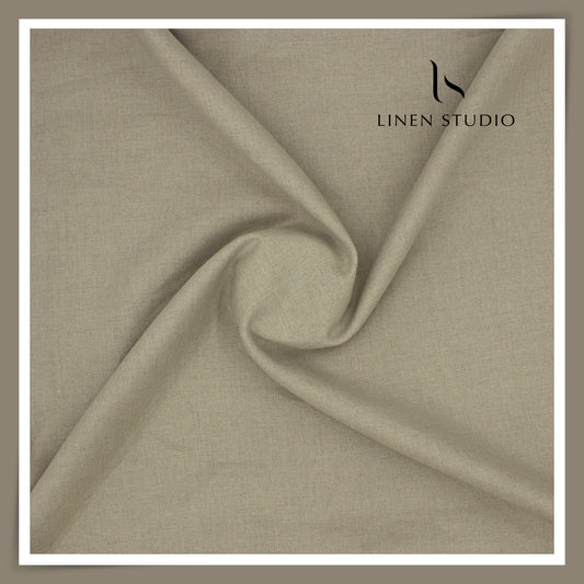 Burgoyne Premium Linen 70 Lea Shirting - Natural Granite (NEW)